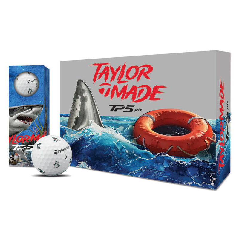 TAYLOR MADE BOLA TP5 PIX 3.0 EDICION LIMITADA TIBURON (DOCENA)