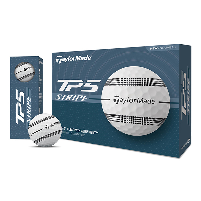 TAYLOR MADE BOLA TP5 STRIPE DOCENA (BLANCA)