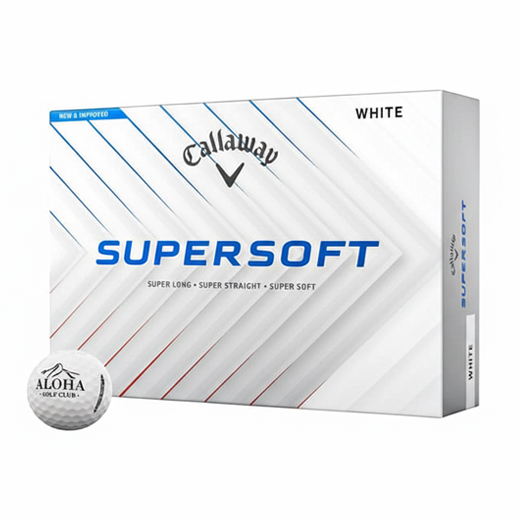 CALLAWAY BOLA SUPERSOFT DOCENA (BLANCA) (LOGO ALOHA)