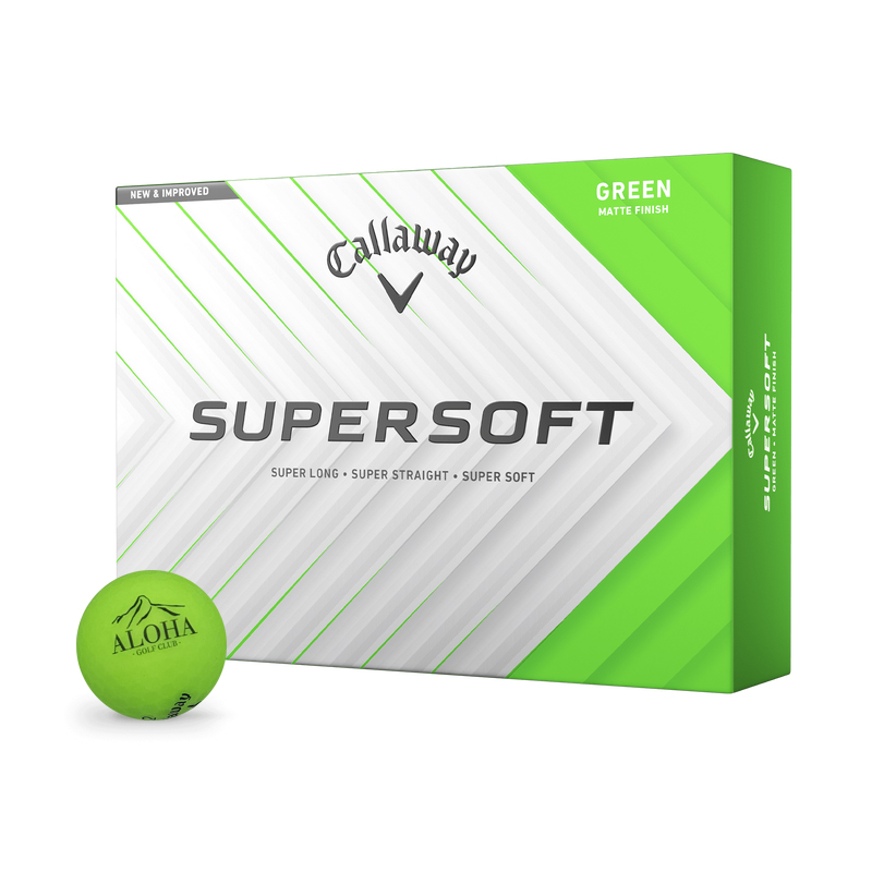 CALLAWAY BOLA SUPER SOFT DOCENA VERDE LOGO ALOHA