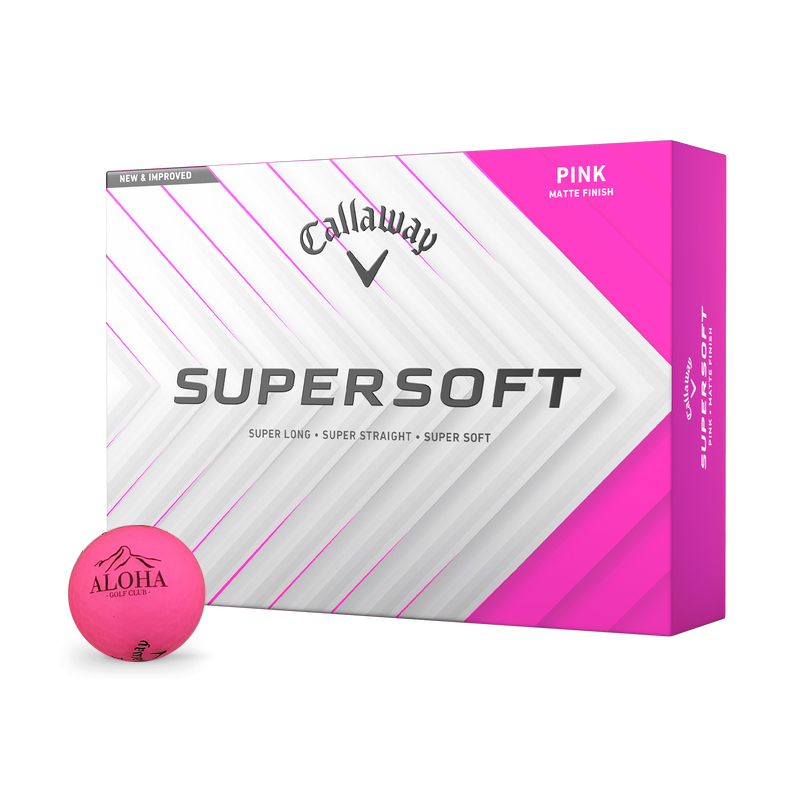 CALLAWAY BOLA SUPER SOFT DOCENA ROSA LOGO ALOHA