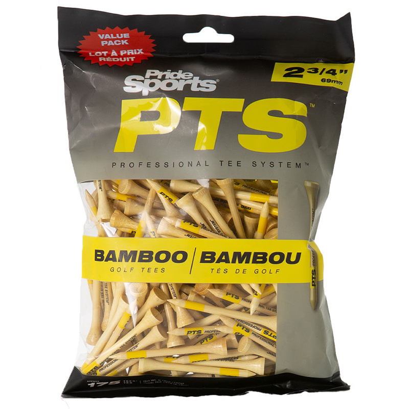 PRIDE SPORTS TEE BAMBU STEP 2 3/4 50 TEES AMARILLOS TEWPB27