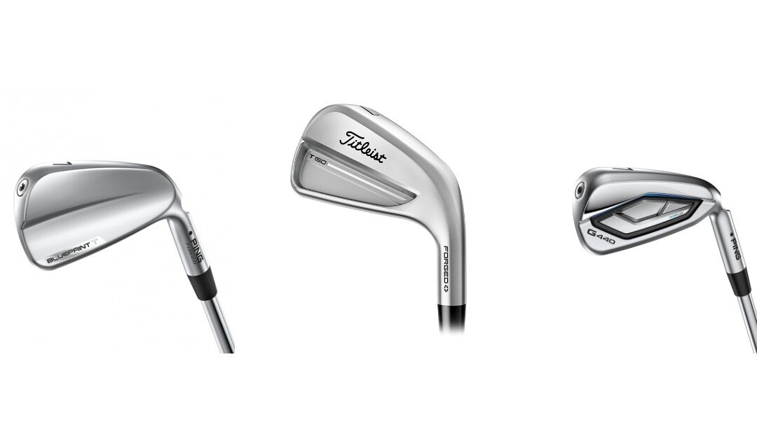 Hierros de golf Ping Blueprint T, Titleist T150 y Ping G440