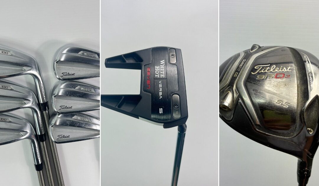 Palos de golf de segunda mano: set de hierros Titleist T100, putter Odyssey White Hot Versa y driver Titleist 917