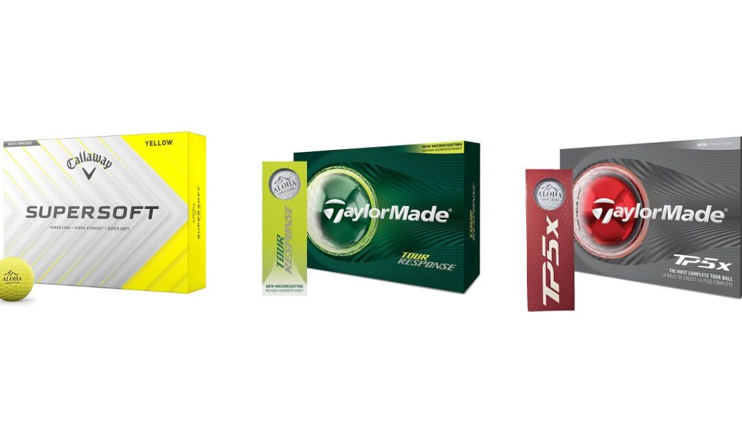 Bolas de golf Callaway Supersoft, TaylorMade Tour Response y TP5x
